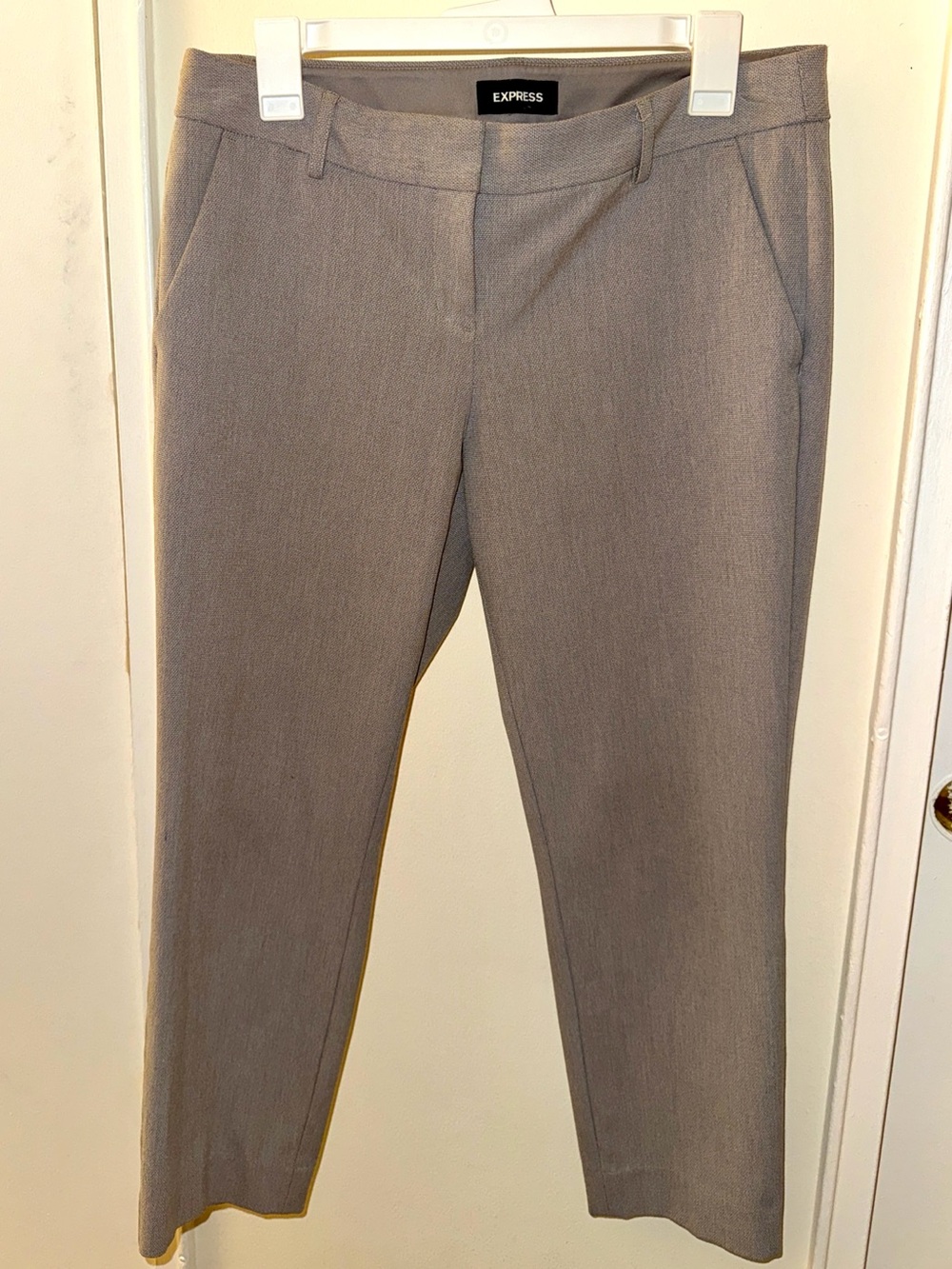 Express light gray Slim Straight Work Pants office